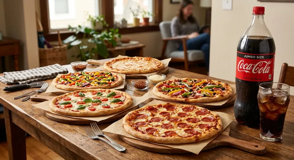 5 Regular Pizza with 1 Jumbo Drink