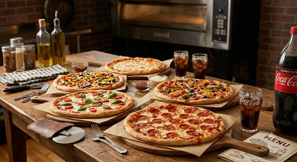 4 Large Pizza with Jumbo Drink